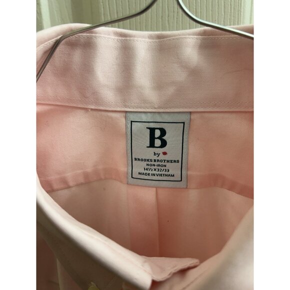 B by Brooks Brothers  NWT Size 14.5 x 32/33 Pink Button Up Dress Shirt - Picture 8 of 11